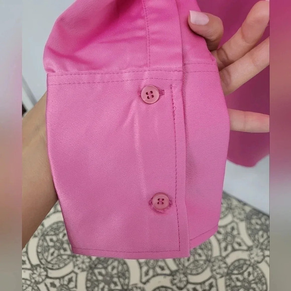 NWT Zara Deep Cuff Heavy Satin Effect Shirt - Picture 8 of 8